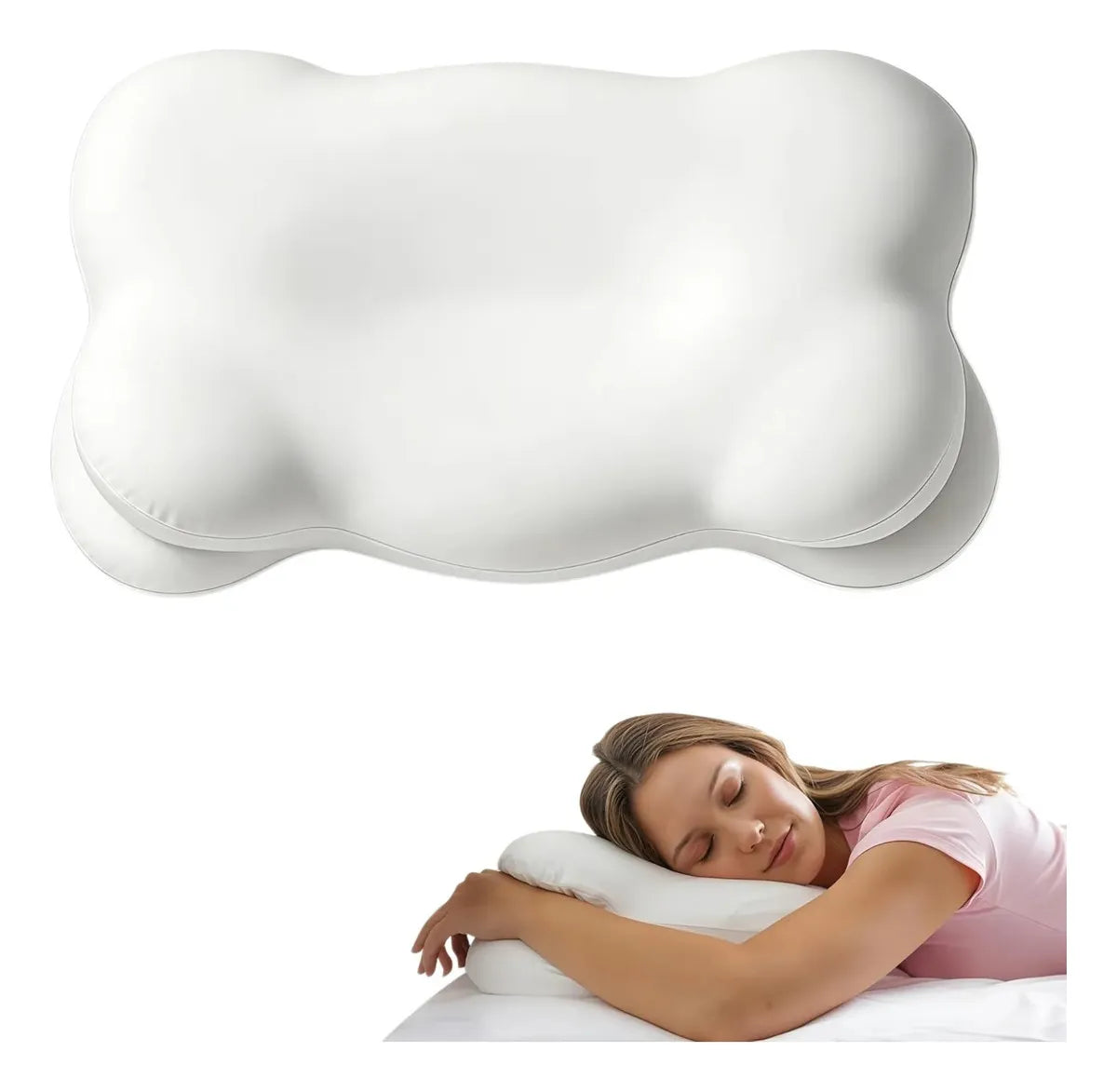 Side sleeping memory pillow core